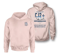 Thumbnail for Cessna Citation CJ2+ design on pink double-side hoodie, double-side print