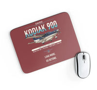 Thumbnail for Daher Kodiak 900 design on dark red rectangle mouse pad