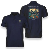 Thumbnail for VINTAGE G4094 - The Maintenance Dock - Double-Side Polo T-Shirt design on navyblue