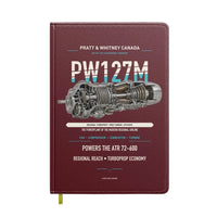 Thumbnail for PW127M design on dark red notebook