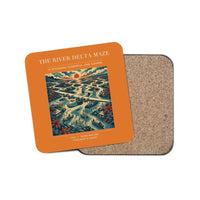 Thumbnail for The River Delta Maze - Designed Coasters design on orange 1-piece
