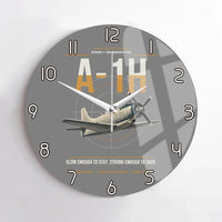 Thumbnail for A-1H Skyraider design on gray no frame wall clock