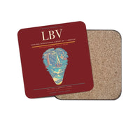 Thumbnail for Leon-Mba International Airport (LBV) design on dark red 1 piece coaster