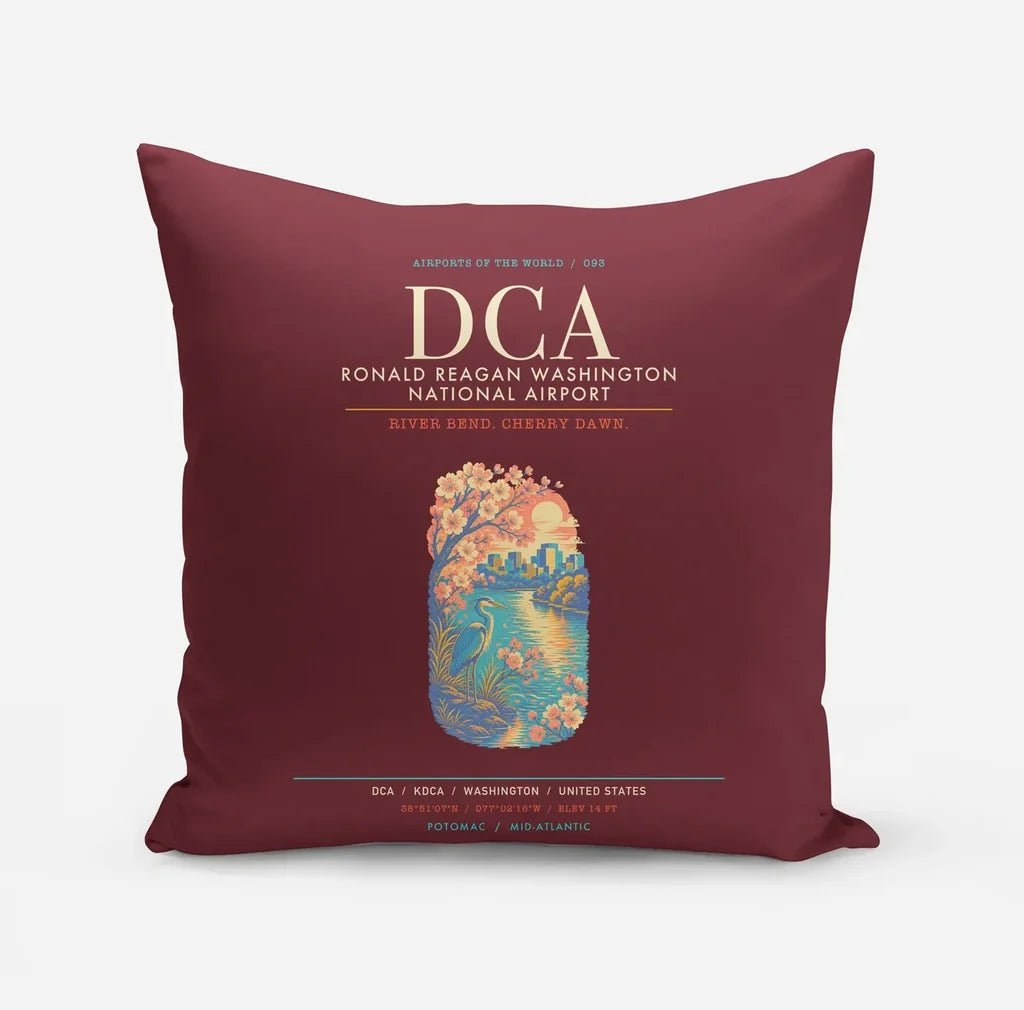 Ronald Reagan Washington National Airport DCA - Dark Red