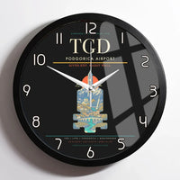 Thumbnail for Podgorica Airport TGD Wall-Clock Framed - Black