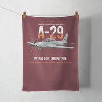 Thumbnail for A-29 Super Tucano Light Attack design on dark red towel