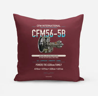 Thumbnail for CFM56-5B design on dark red pillow