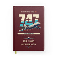 Thumbnail for Boeing 747-400 design on dark red notebook