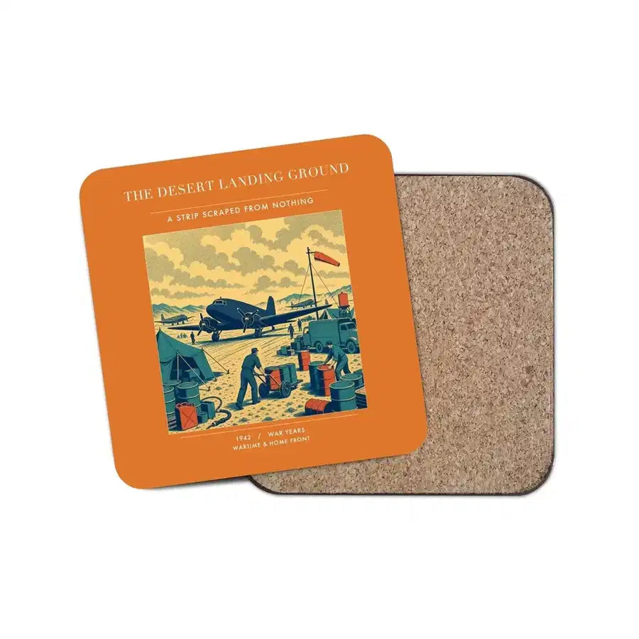 The Desert Landing Ground - Designed Coasters design on orange 1-piece