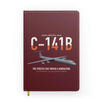 Thumbnail for C-141B Starlifter design on dark red notebook