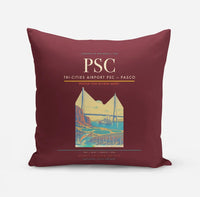 Thumbnail for Tri-Cities Airport (PSC) design on dark red pillow