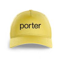 Thumbnail for Porter Airlines logo printed on yellow cap