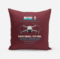 Thumbnail for DJI Mini 3 design on dark red pillow