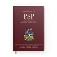 Thumbnail for Palm Springs International Airport (PSP) design on dark red notebook
