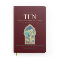 Thumbnail for Tunis-Carthage International Airport (TUN) design on dark red notebook