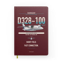 Thumbnail for Dornier D328-100 design on dark red notebook