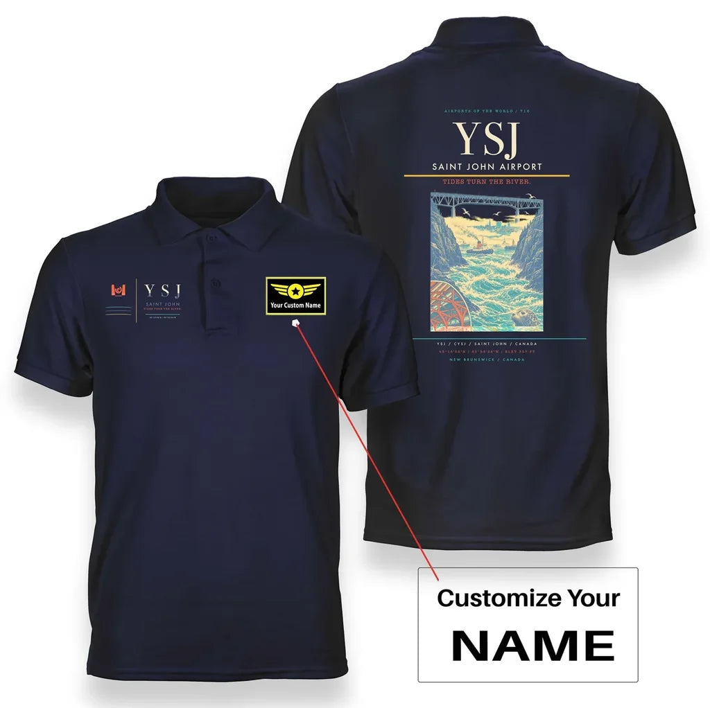 Saint John Airport YSJ Navy Blue+Name