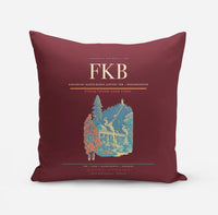 Thumbnail for Karlsruhe–Baden-Baden Airport (FKB) design on dark red pillow