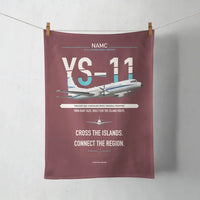 Thumbnail for NAMC YS-11A design on dark red towel