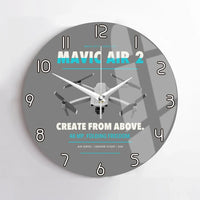 Thumbnail for DJI Mavic Air 2 design on gray no frame wall clock