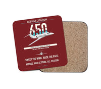 Thumbnail for Cessna Citation 650 - Citation III design on dark red 1 piece coaster