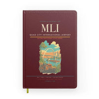 Thumbnail for Quad City International Airport (MLI) design on dark red notebook