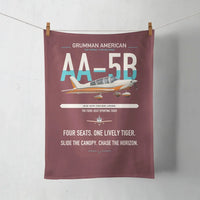 Thumbnail for Grumman American AA-5B Tiger design on dark red towel
