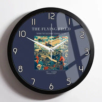Thumbnail for VINTAGE G4001 - The Flying Field - Designed Wall Clocks design on navyblue framed