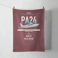Thumbnail for Piper PA-24-250 Comanche 250 design on dark red towel