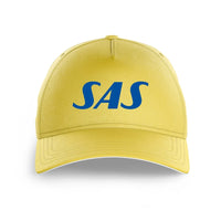 Thumbnail for SAS Airlines logo printed on yellow cap