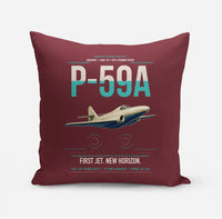 Thumbnail for P-59A Airacomet design on dark red pillow