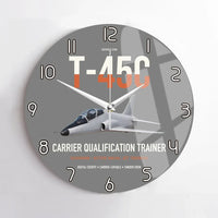 Thumbnail for T-45C Goshawk design on gray no frame wall clock
