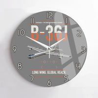 Thumbnail for B-36J Peacemaker design on gray no frame wall clock