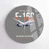 Thumbnail for F-16C Fighting Falcon One Airframe Every Mission design on gray no frame wall clock