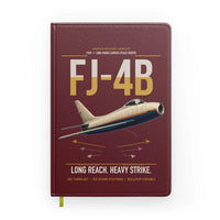 Thumbnail for FJ-4B Fury design on dark red notebook