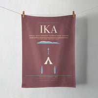 Thumbnail for Tehran Imam Khomeini International Airport (IKA) design on dark red towel