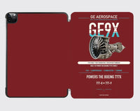 Thumbnail for GE9X design on dark red ipad tablet case