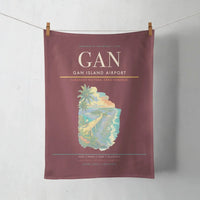 Thumbnail for Gan Island Airport (GAN) design on dark red towel