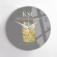 Thumbnail for Košice International Airport (KSC) design on gray no frame wall clock