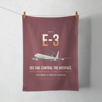 Thumbnail for E-3 Sentry AWACS design on dark red towel