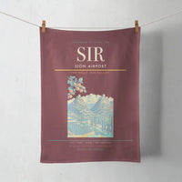 Thumbnail for Sion Airport (SIR) design on dark red towel