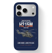 Thumbnail for Airbus H215M design on navy blue magsafe iphone case, for iPhone 17 Pro