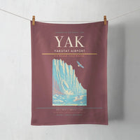 Thumbnail for Yakutat Airport (YAK) design on dark red towel