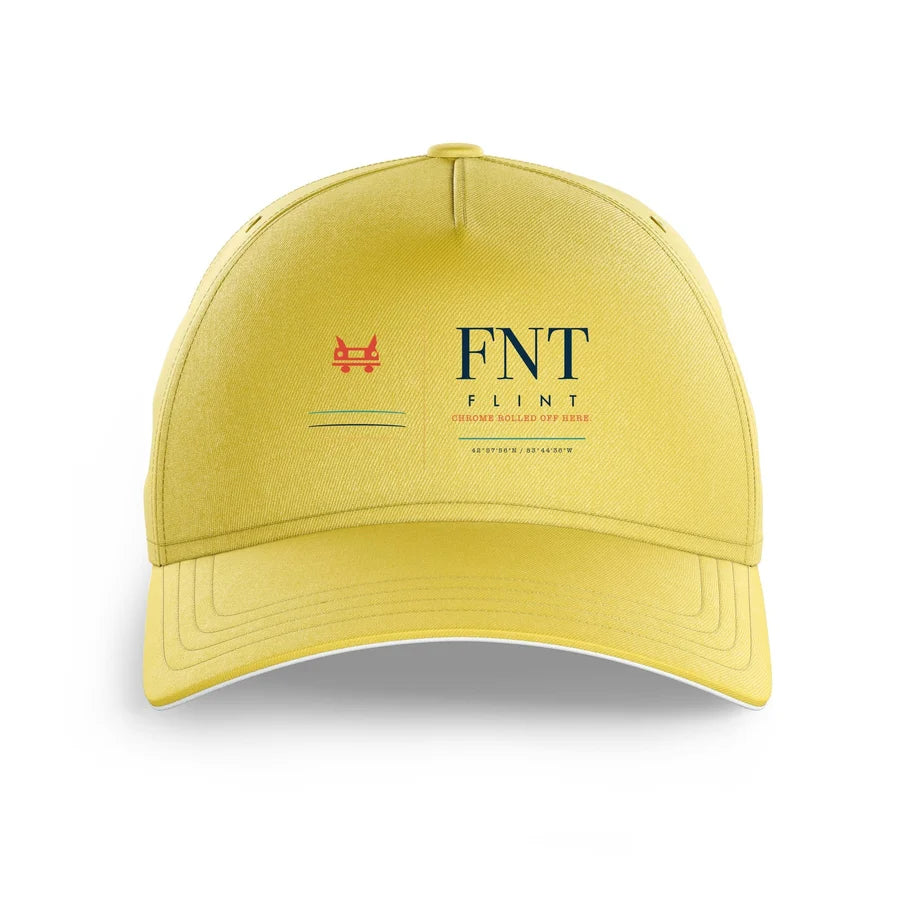 Bishop International Airport FNT — Flint (FNT) design on yellow printed hat
