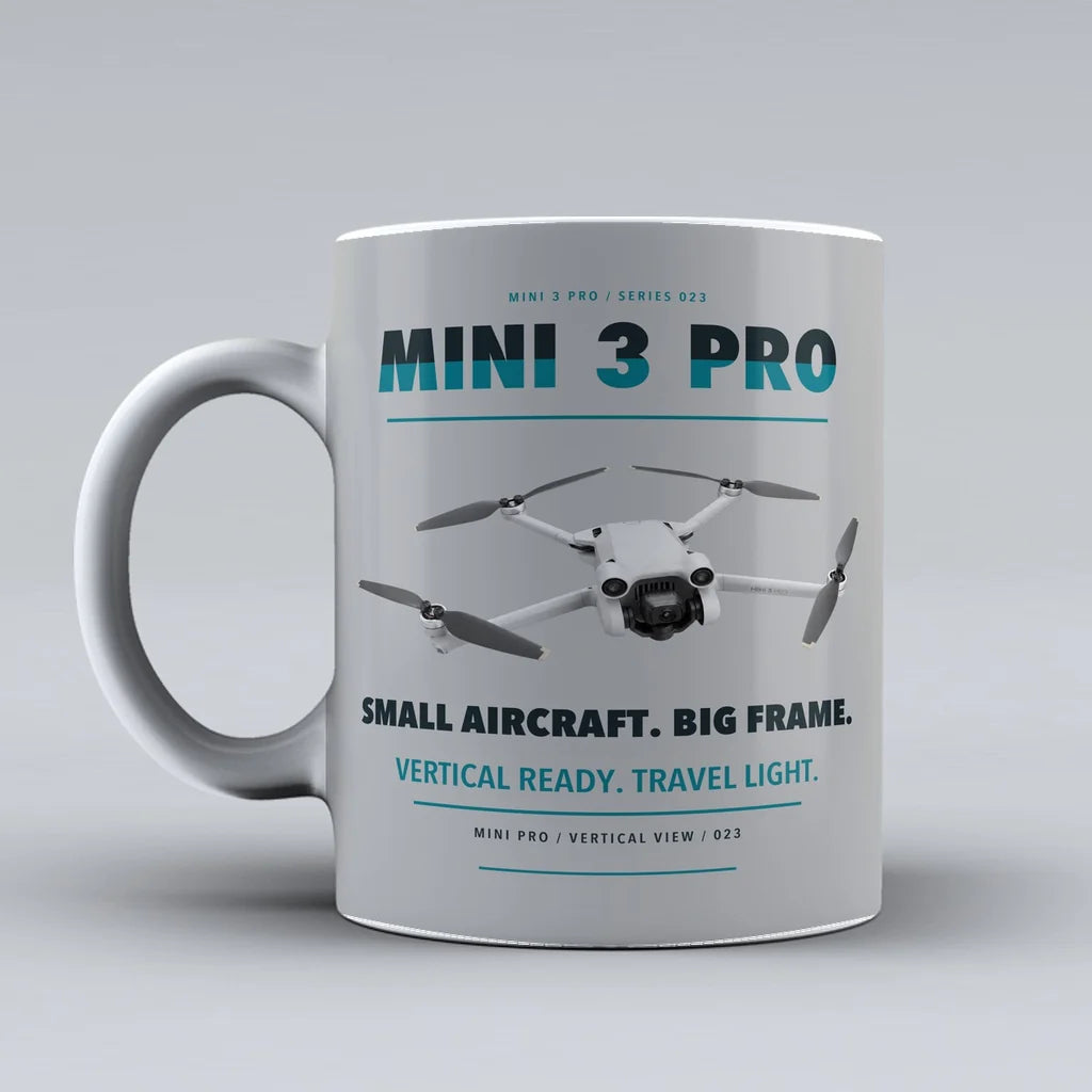 Mini 3 Pro Mug design on light gray dji