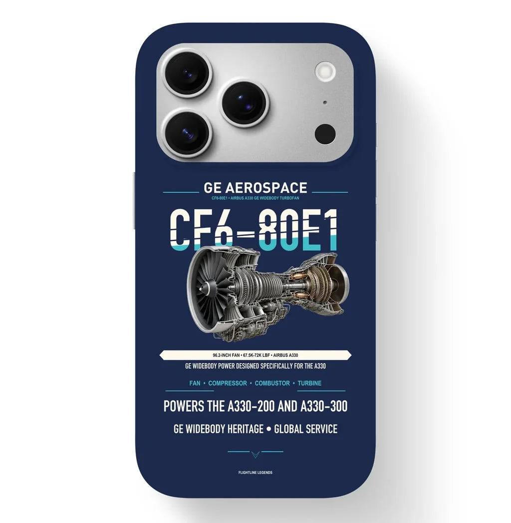 CF6-80E1 Case design on navy blue iphone case