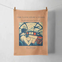 Thumbnail for VINTAGE G4297 - The Navigator's Stars - Designed Towels design on orange