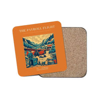 Thumbnail for The Payroll Flight - Designed Coasters design on orange 1-piece
