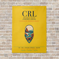 Thumbnail for Brussels South Charleroi Airport CRL vertical canvas print - no frame - yellow background