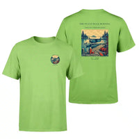 Thumbnail for VINTAGE G4195 - The Float Dock Morning - Double-Side T-Shirt design on lightgreen double side t shirt